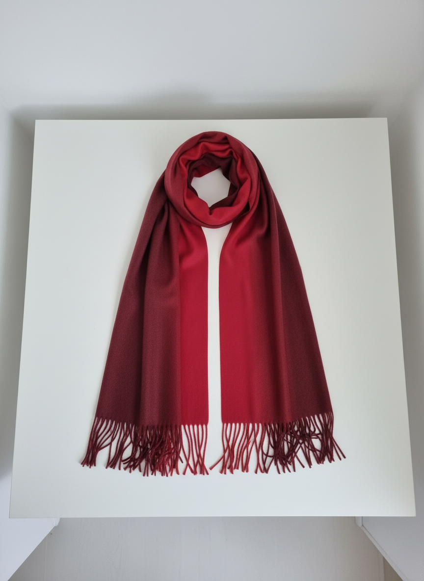 Kašmyro šalikas (bordo-raudona spalva)