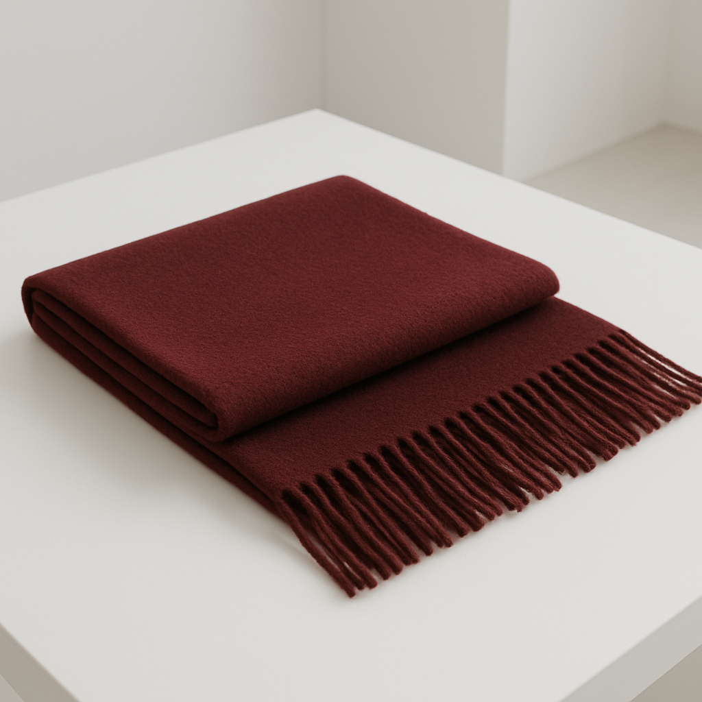 100% vilnos šalikas (bordo spalva)